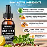 GLOWUUP Organic Moringa Liquid Drops bottle side view