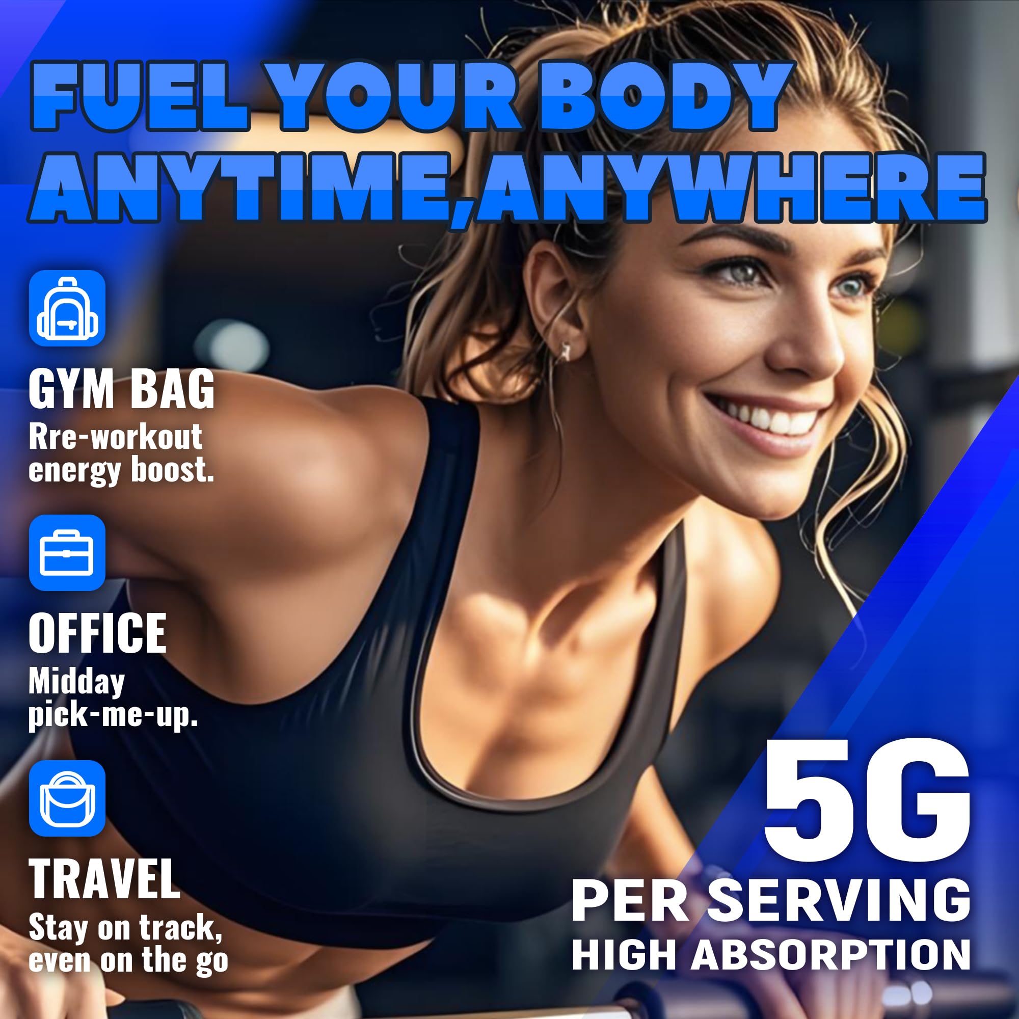 GlucoBio Creatine Monohydrate Gummies in a hand