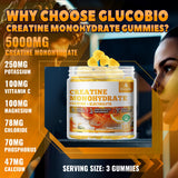 GlucoBio Creatine Monohydrate Gummies side view with label