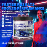 GlucoBio Creatine Monohydrate Gummies with a measuring spoon