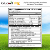 Glucocil Blood Sugar Support Softgels showing serving size and directions