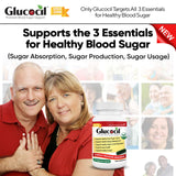 Glucocil Blood Sugar Support Supplement back view with ingredient list