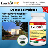 Glucocil Blood Sugar Support Supplement opened bottle with capsules