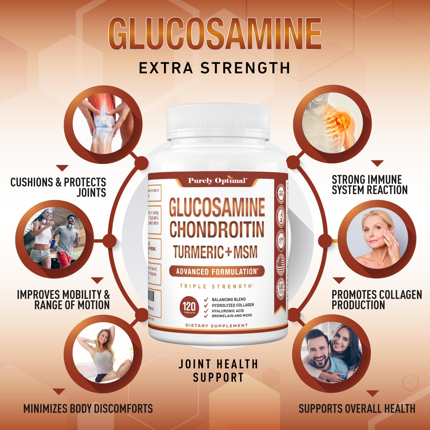 Glucosamine Chondroitin MSM supplement tablets