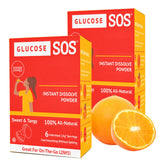 Glucose SOS Glucose Powder front view with assorted sachets
