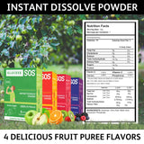 Glucose SOS Glucose Powder sachets in kiwi-strawberry flavour