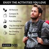 Glucose SOS sachet being opened for immediate use