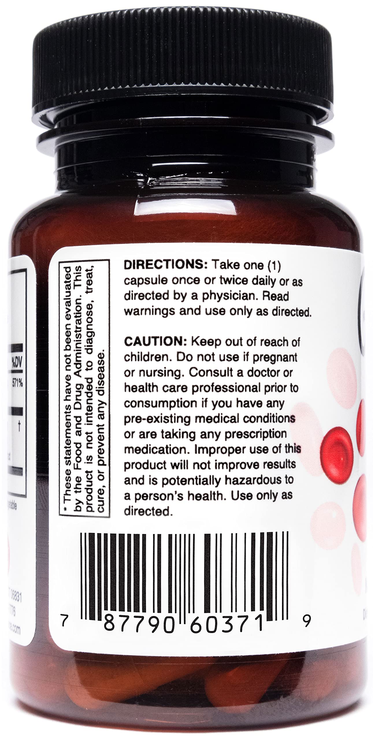 Glucoven Alpha Lipoic Acid Supplement side view showing capsule details