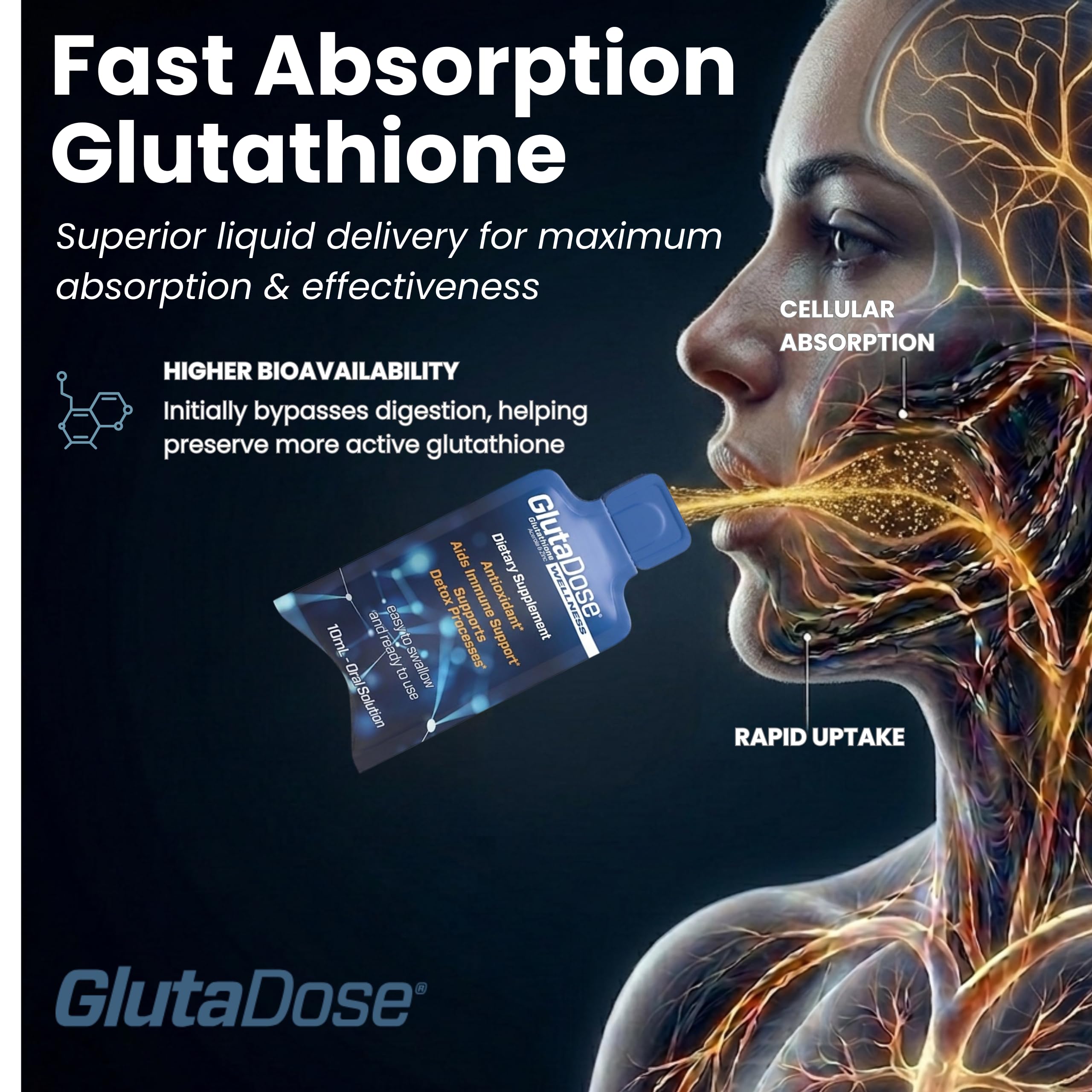 GlutaDose blended vitamin and mineral supplement with lemon berry flavour