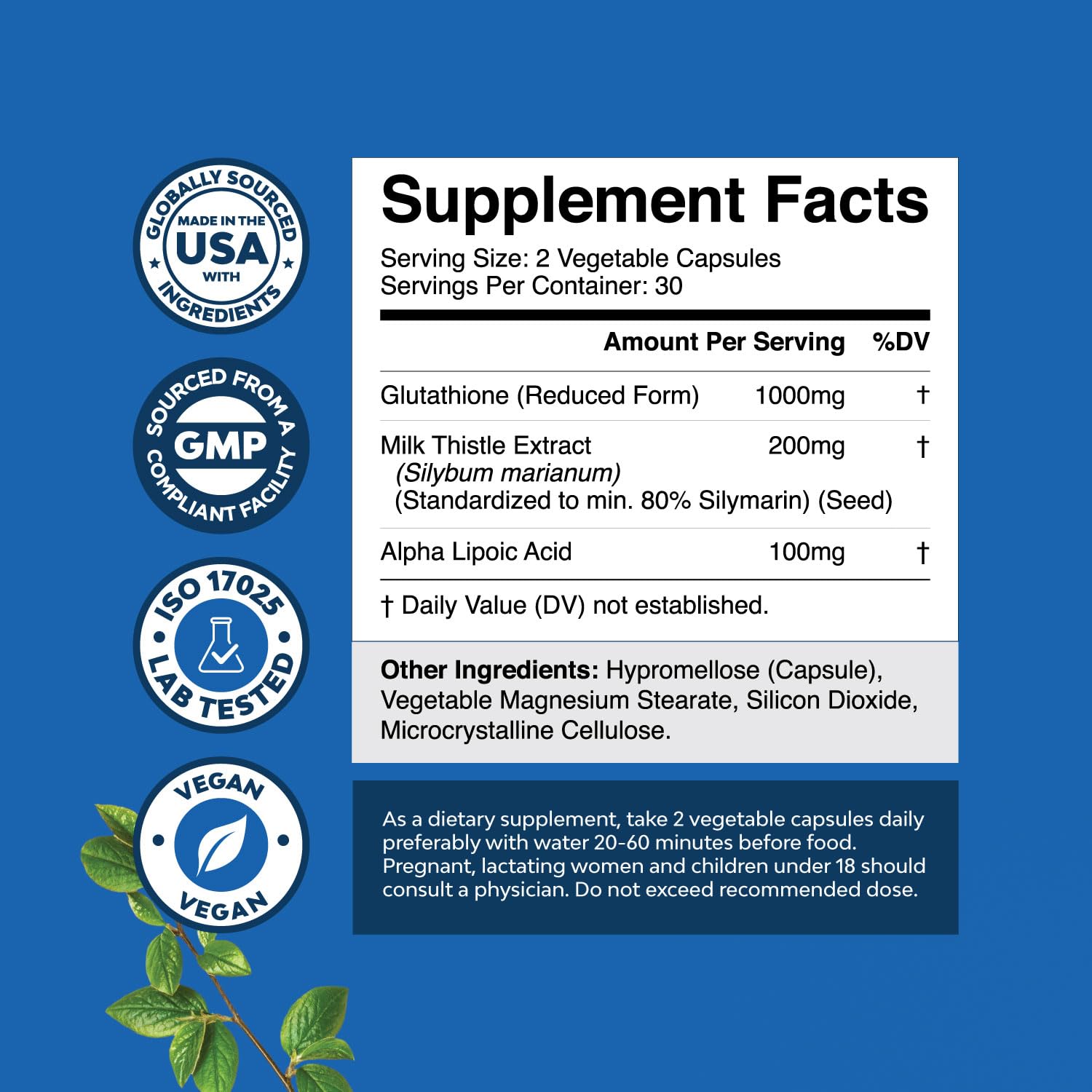 Glutathione Milk Thistle Supplement 1000mg lifestyle scene