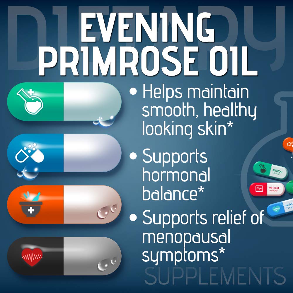 GMP Vitas Evening Primrose Oil 500mg softgels with measuring spoon