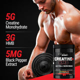 GMU SPORT Creatine Monohydrate 45 servings with water bottle