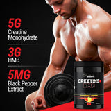 GMU SPORT Creatine Monohydrate 540g packaging side view