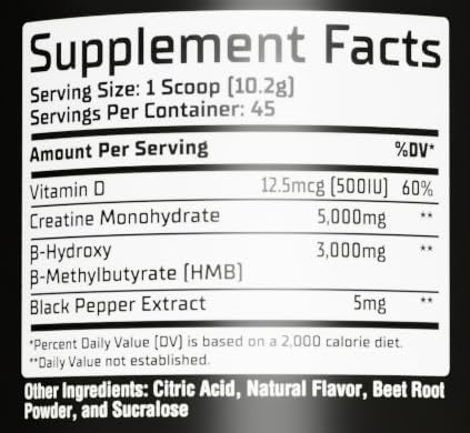 GMU SPORT Creatine Monohydrate product on a gym bench
