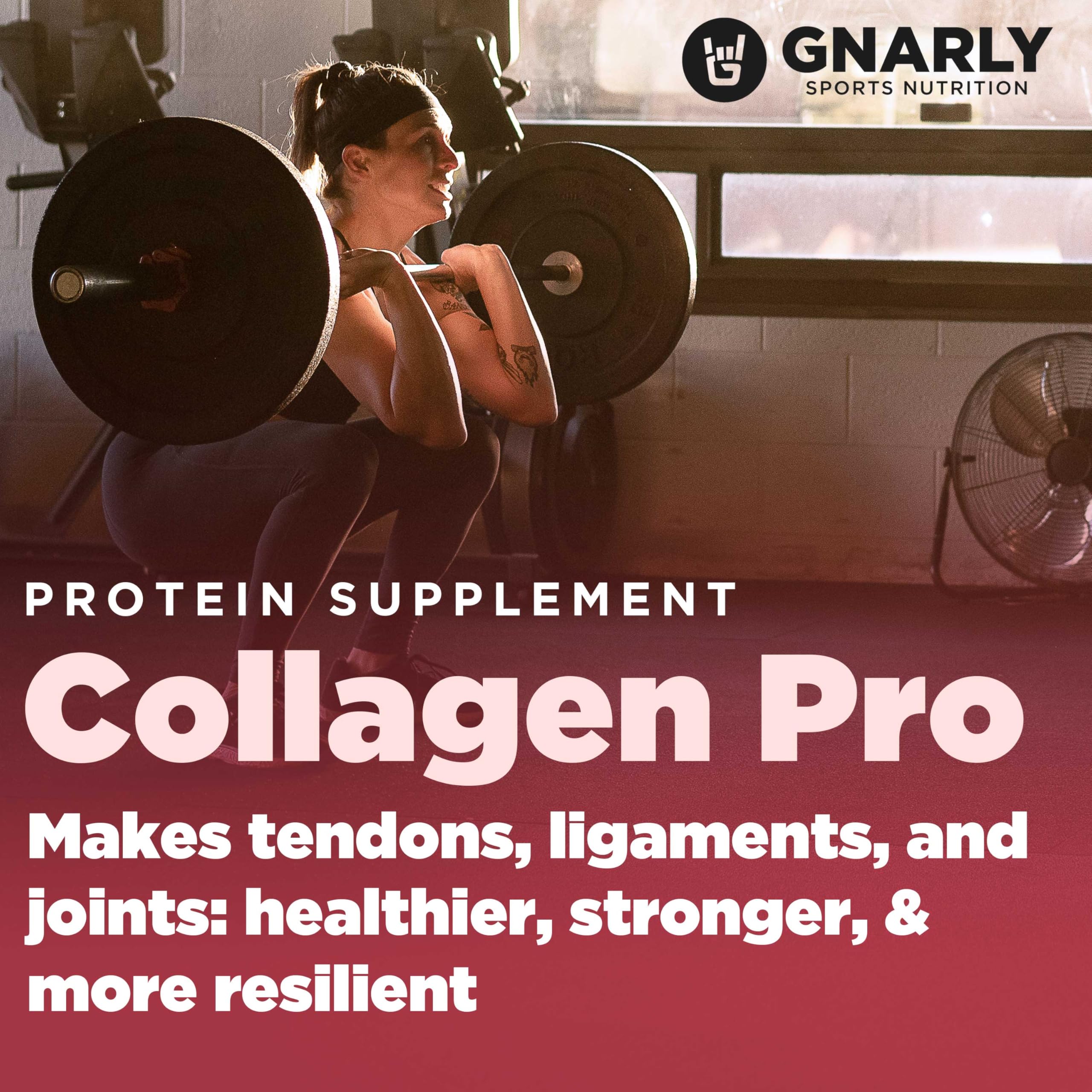 Gnarly Nutrition Collagen Pro 455g scoop and powder