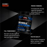 GNC AMP Creabolic Creatine Powder 408g mixed in a glass