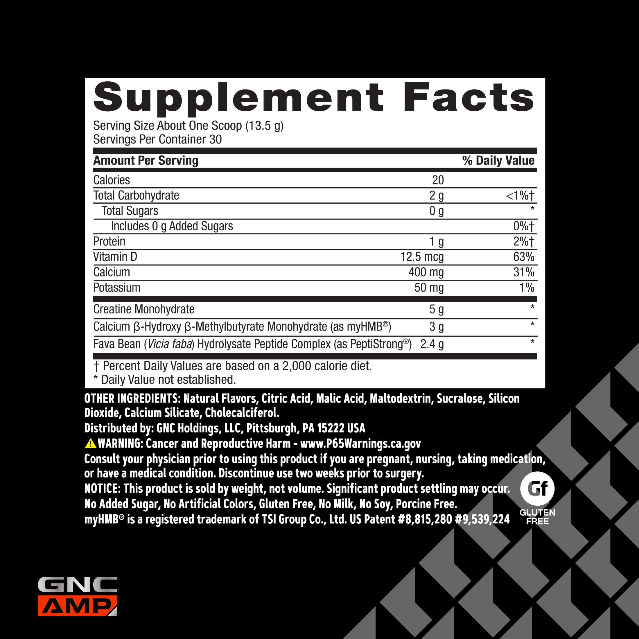 GNC AMP Creabolic Creatine Powder 481g displayed with workout gear