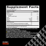 GNC AMP Creabolic Creatine Powder 481g displayed with workout gear