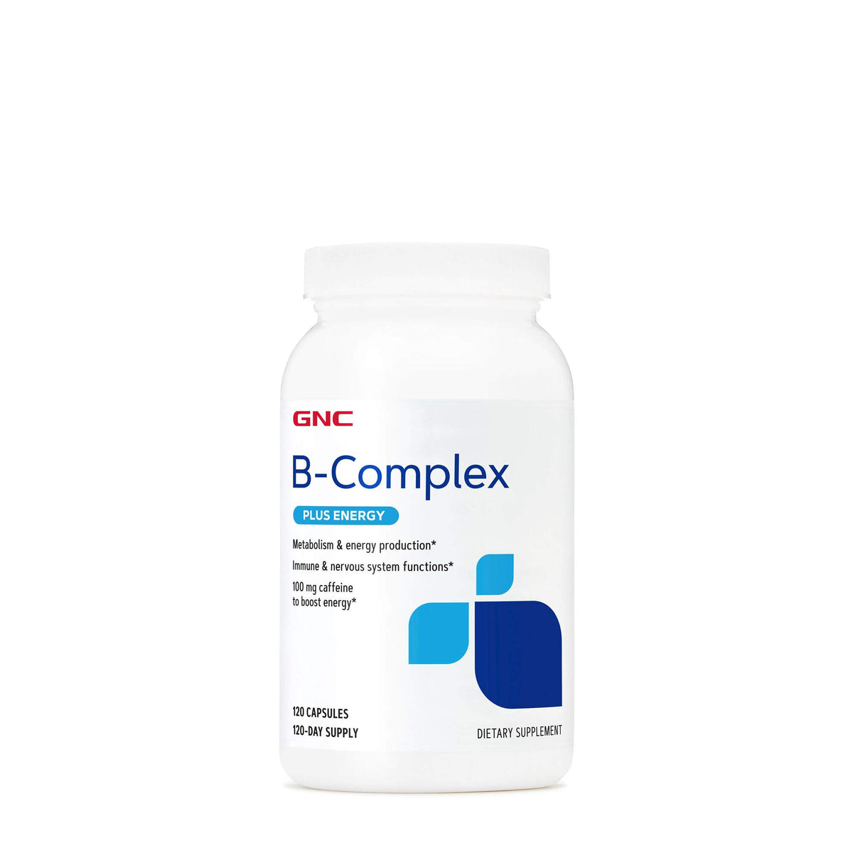 GNC B-Complex + Energy supplement front view with label