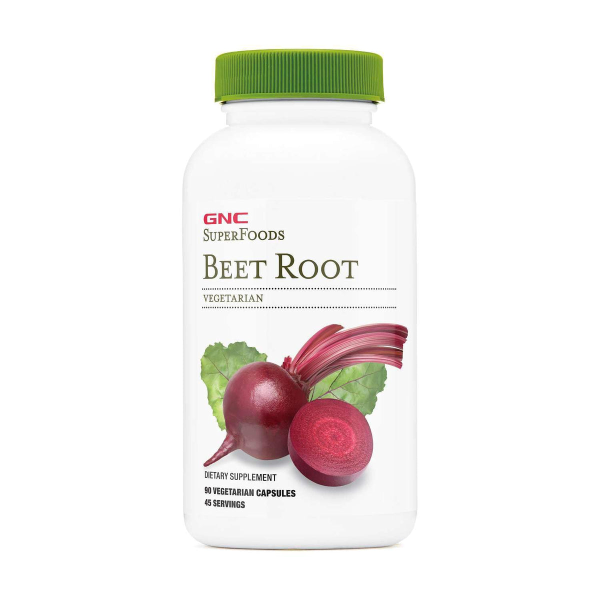 GNC Beet Root Capsules 60mg Chlorophyll front view