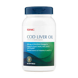 GNC Cod Liver Oil 260mg Omega-3 supplement front view