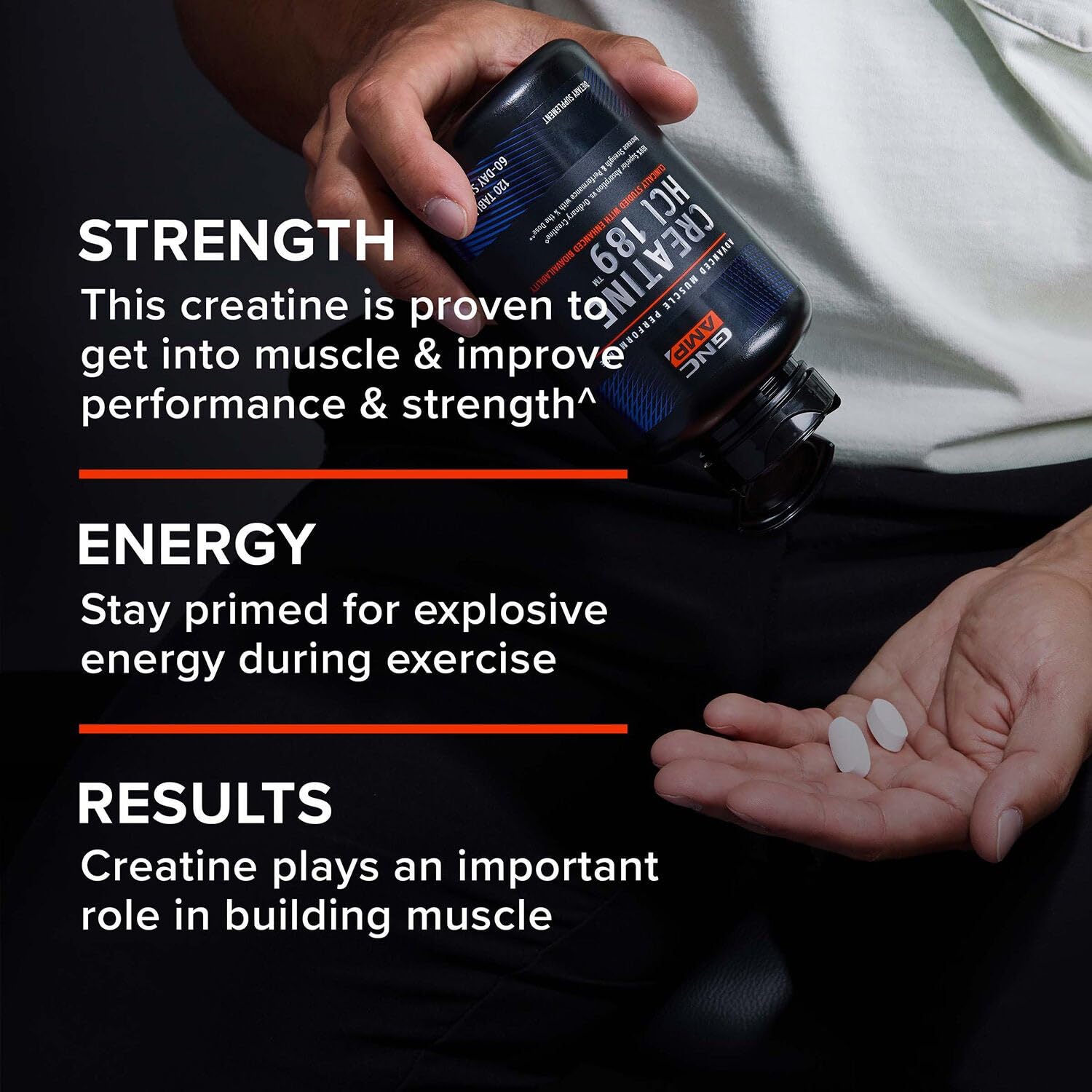 GNC Creatine HCl 189 281g packaging details