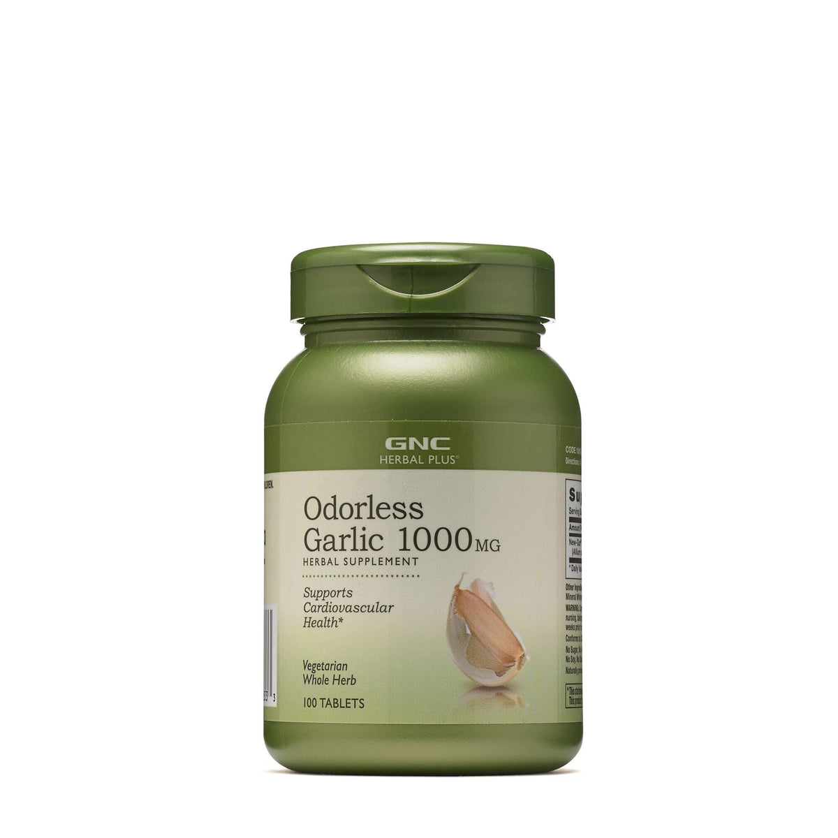 GNC Garlic Bulb Powder Supplement 1000mg front view