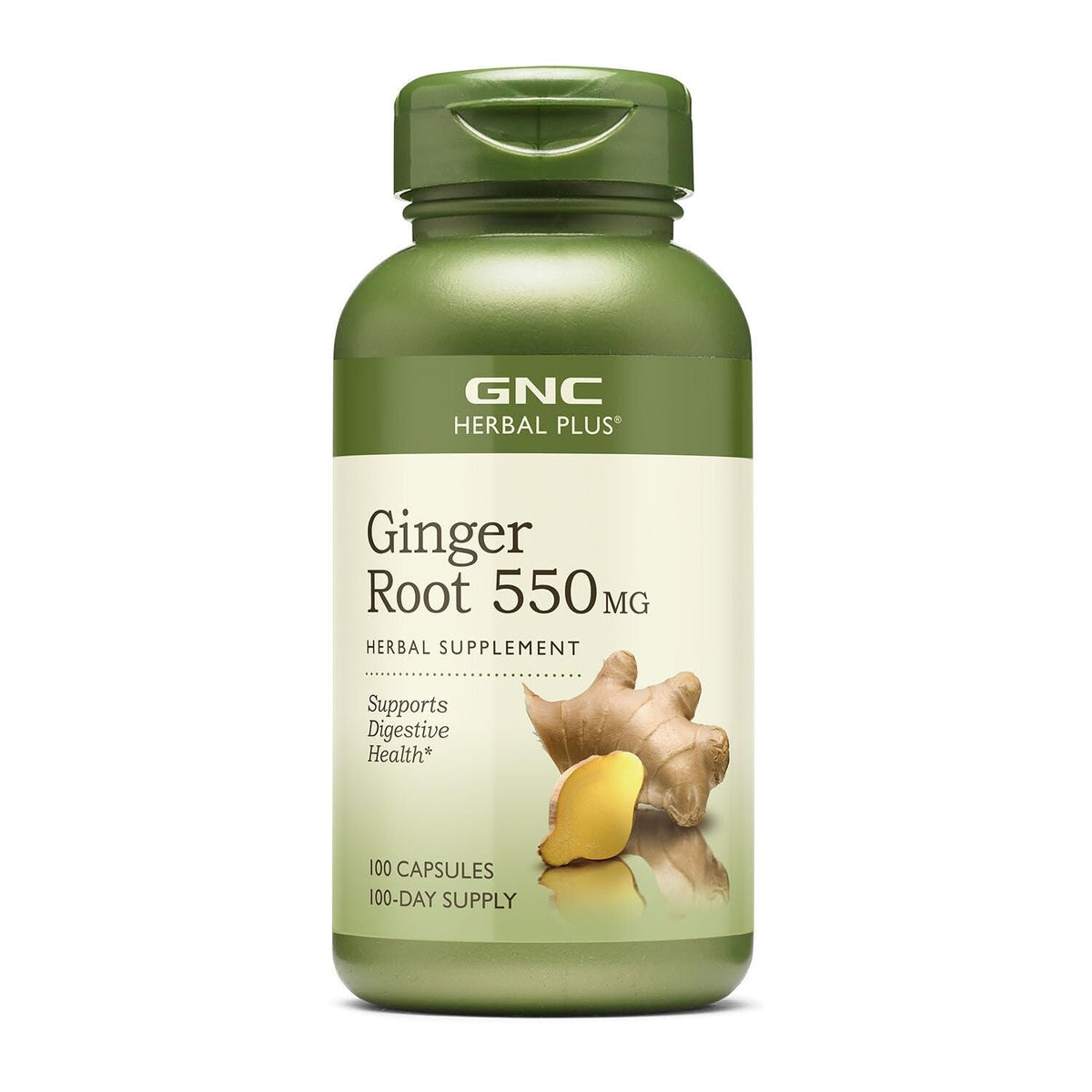 GNC Ginger Root Powder Supplement 550mg front view