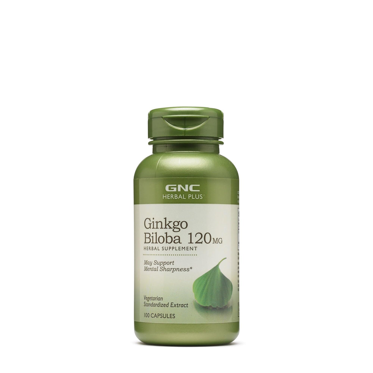 GNC Ginkgo Biloba Herbal Supplement front view with packaging