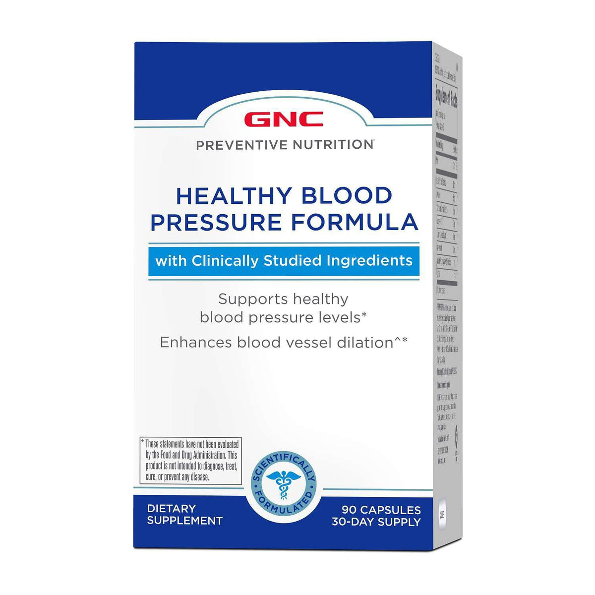 GNC Healthy Blood Pressure Formula 90 Capsules front view