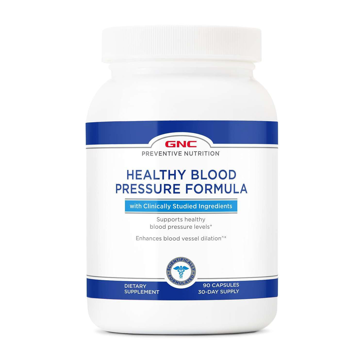 GNC Healthy Blood Pressure Formula 90 Capsules with ingredients list