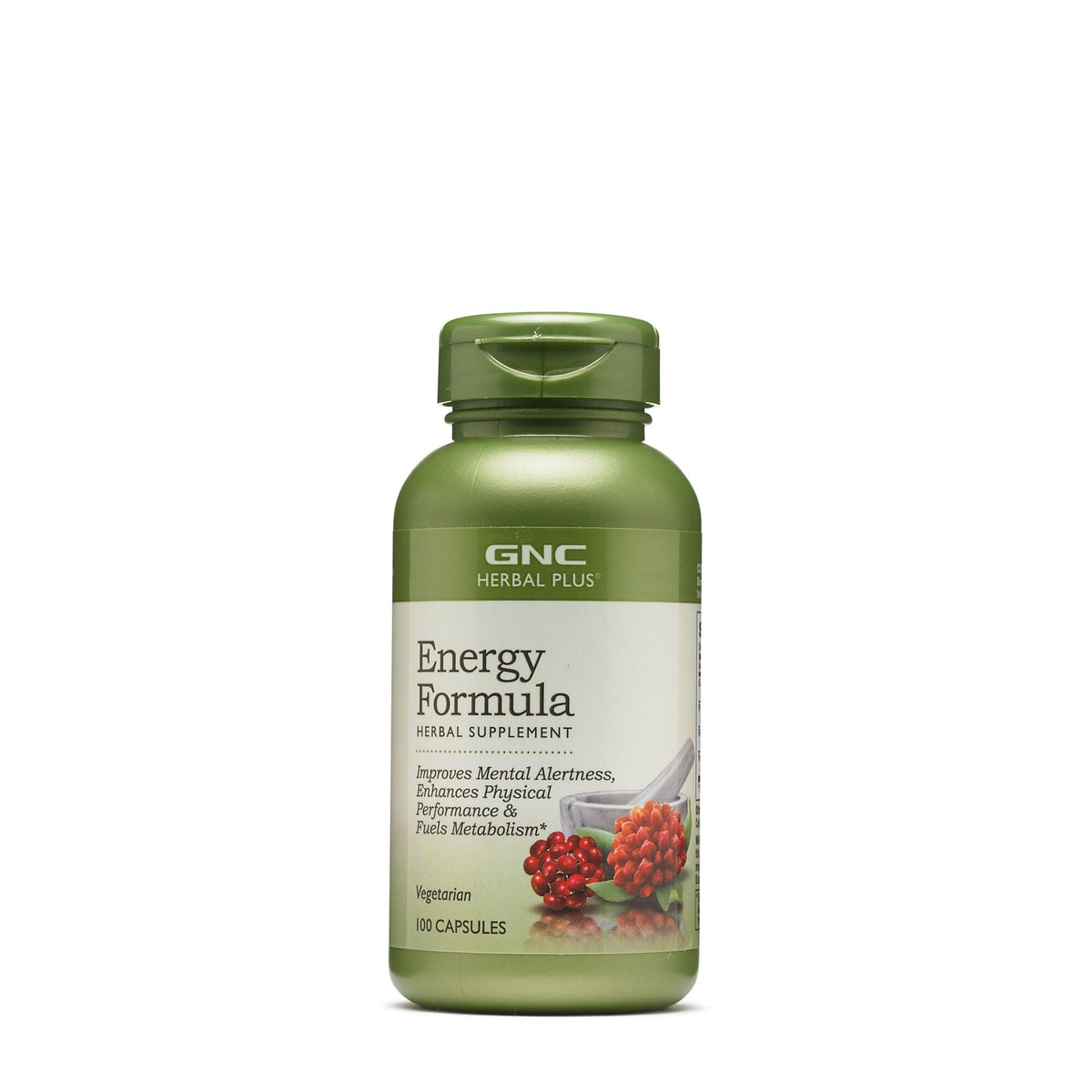 GNC Herbal Energy Supplement front view with packaging