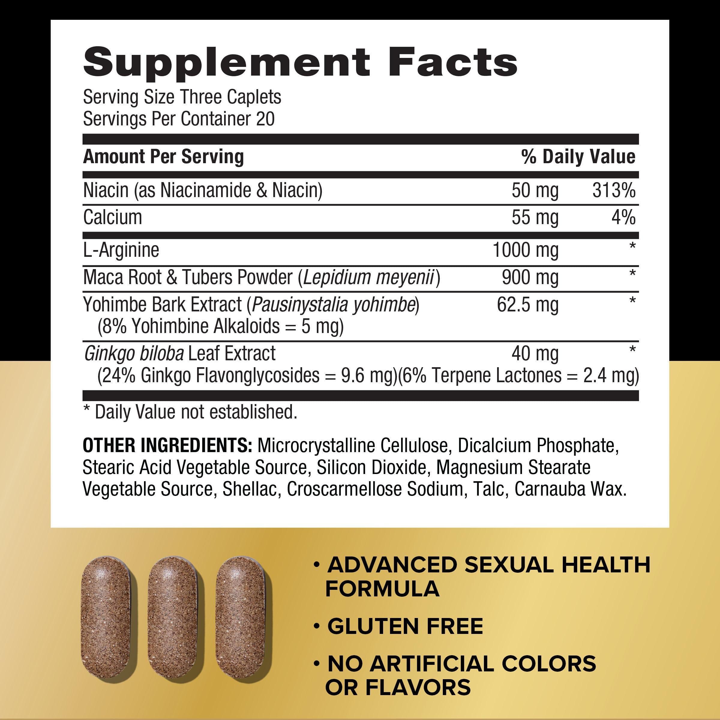 GNC L-Arginine Supplement 109g back view