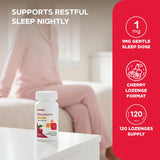 GNC Melatonin 1mg Cherry Lozenges back view with ingredient list