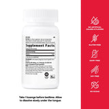 GNC Melatonin 1mg Cherry Lozenges opened showing lozenge