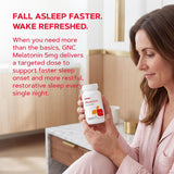 GNC Melatonin 5mg Tablets with a glass of water