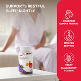 GNC Melatonin Gummies 5 mg Blackberry close-up of gummies