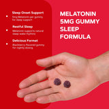 GNC Melatonin Gummies 5 mg Blackberry side view of packaging