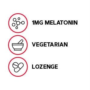 GNC Melatonin Lozenges 1mg Cherry lozenge close-up