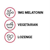 GNC Melatonin Lozenges 1mg Cherry lozenge close-up
