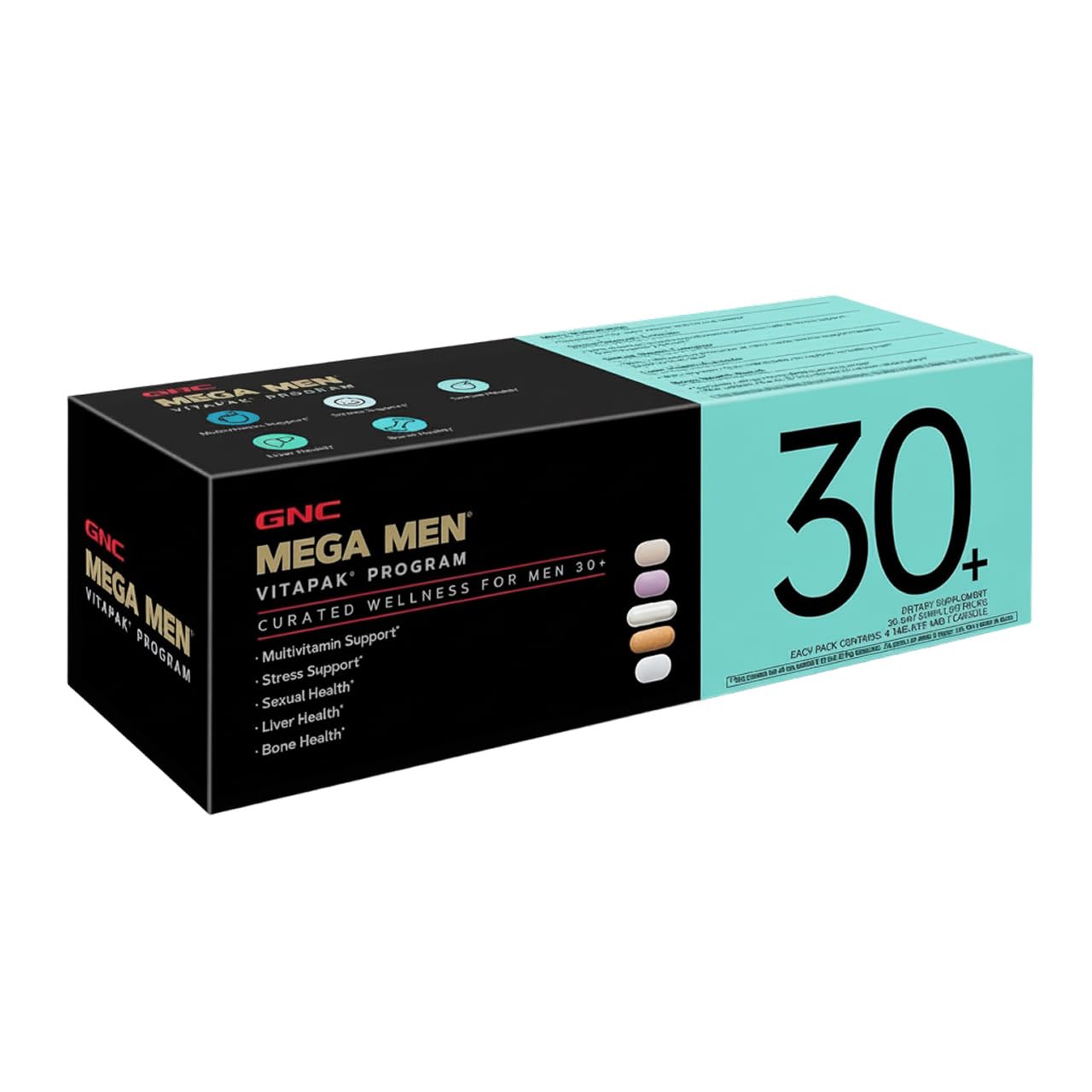 GNC Men's Multivitamin Vitapak Program 30+ front view packaging