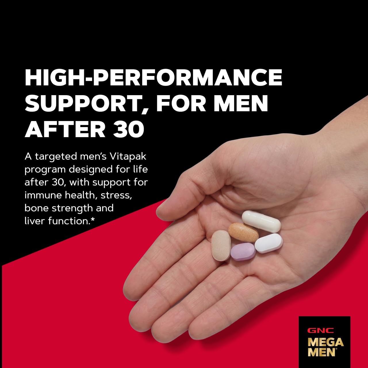 GNC Men's Multivitamin Vitapak Program 30+ ingredients list