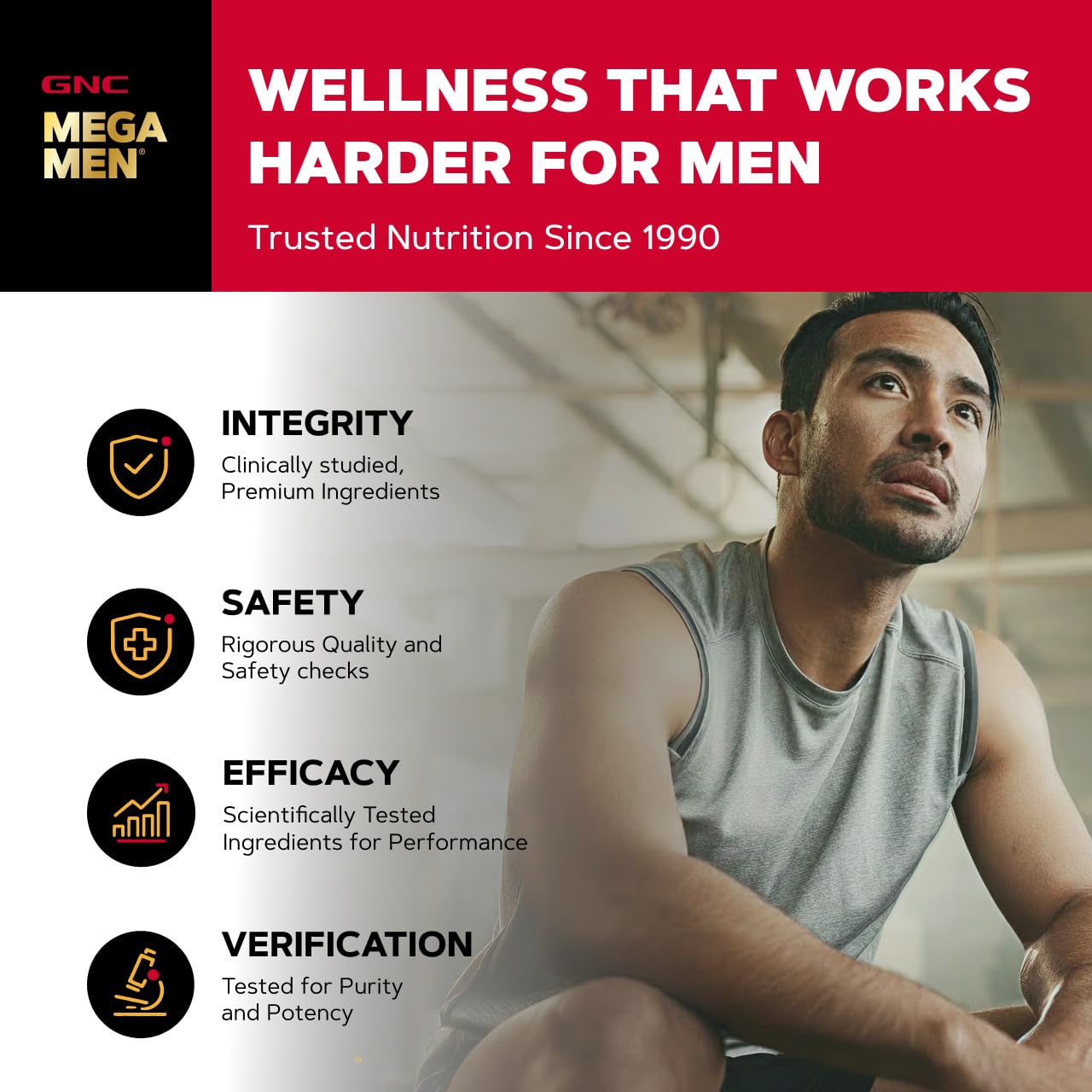 GNC Men's Multivitamin Vitapak Program 30+ lifestyle scene