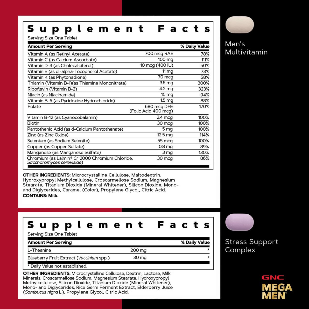 GNC Men's Multivitamin Vitapak Program 30+ opened packaging with capsules