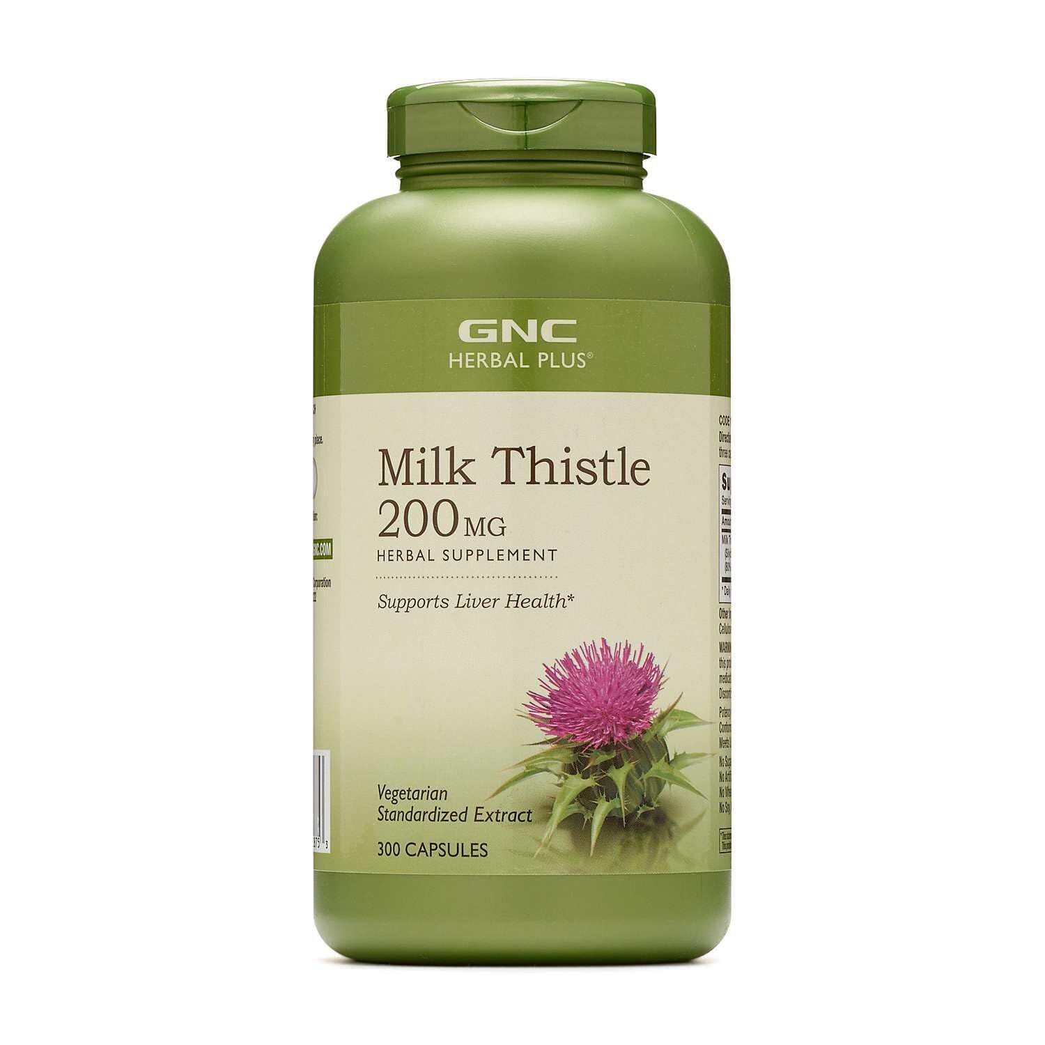 GNC Milk Thistle Extra Strength 1300mg capsule bottle front view