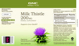 GNC Milk Thistle Extra Strength 1300mg supplement bottle side view