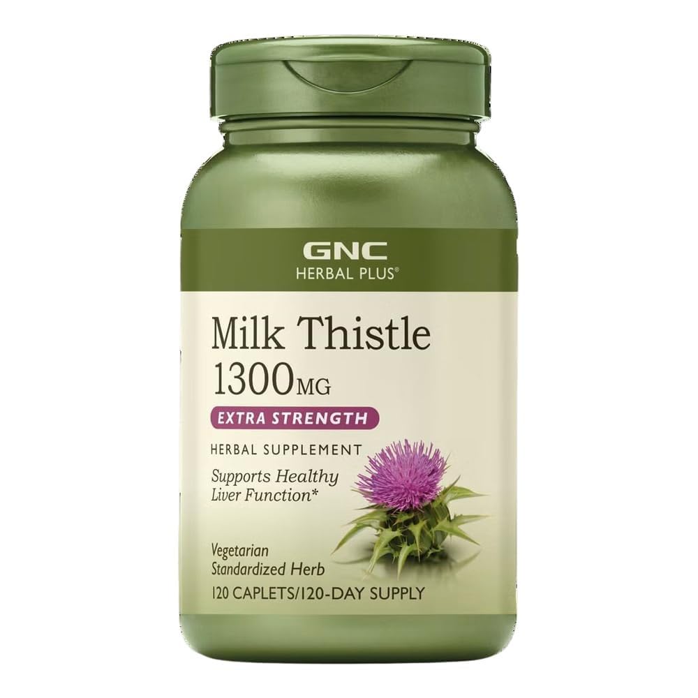 GNC Milk Thistle Extra Strength 1300mg supplement front view