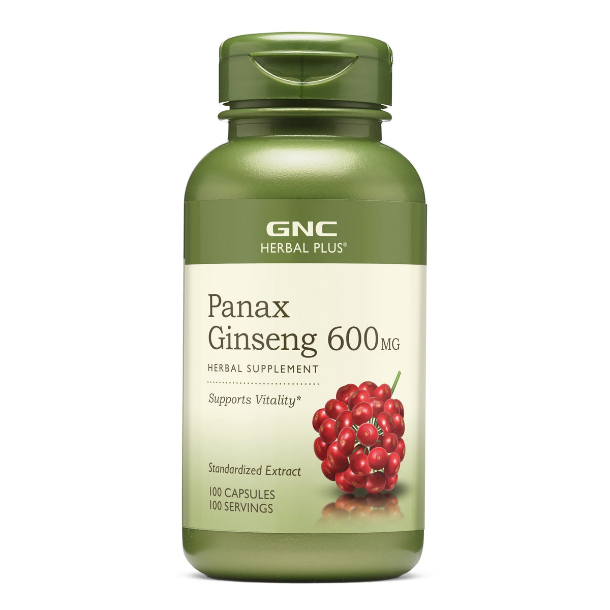 GNC Panax Ginseng Root Extract 600mg front view