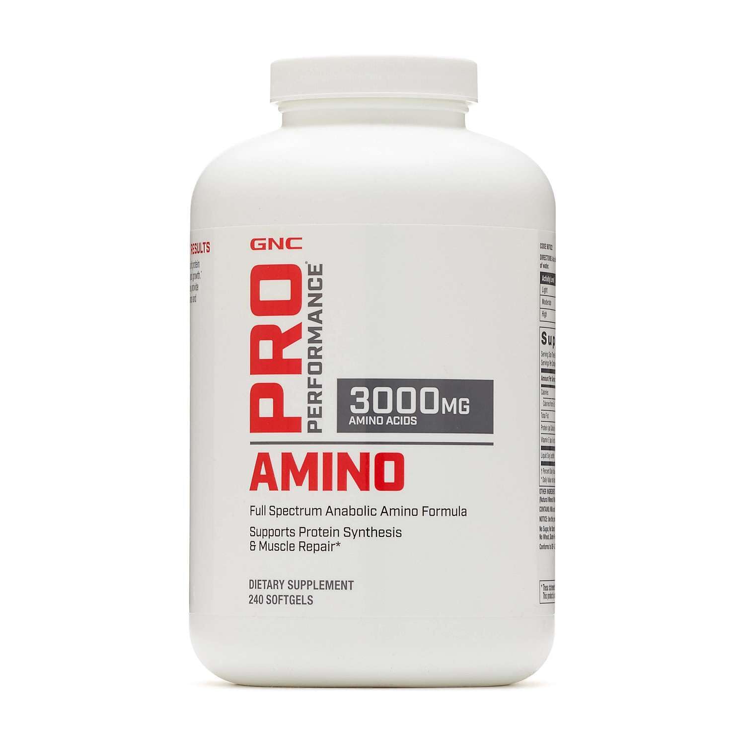 GNC Pro Performance Amino Acid 3000 softgels front view