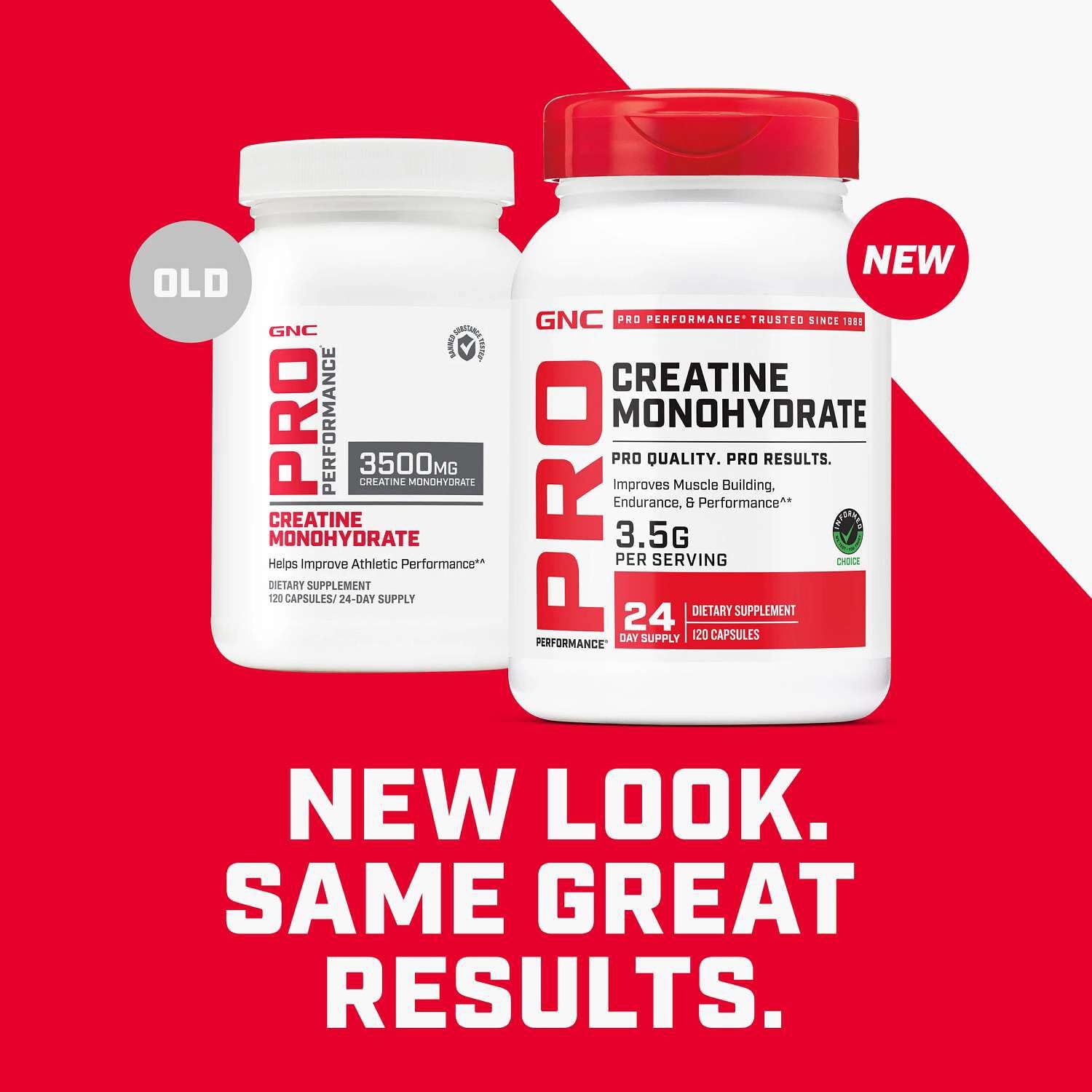 GNC Pro Performance Creatine Monohydrate 141g side view